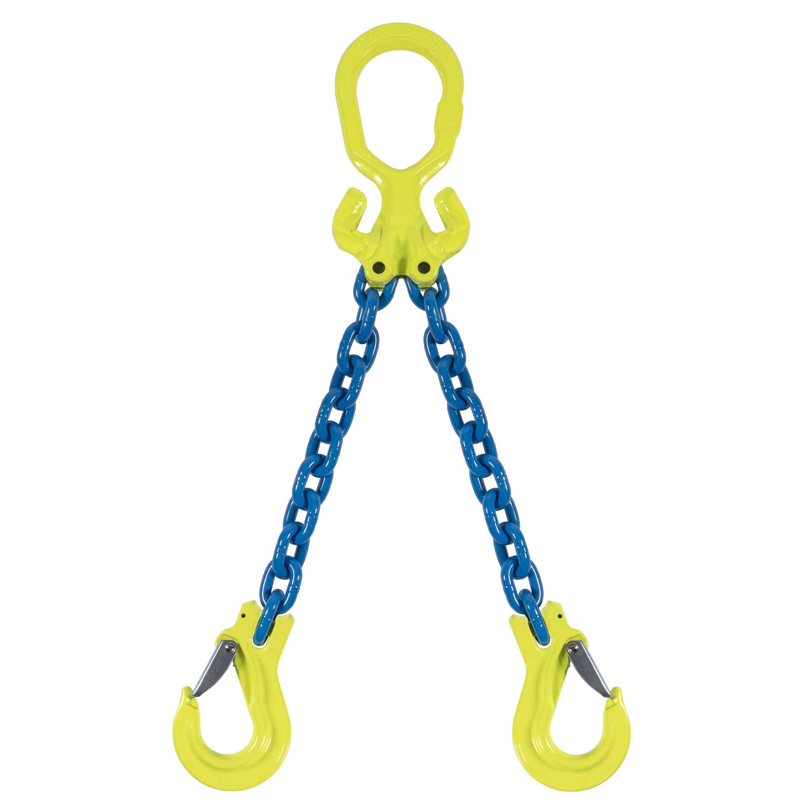 3/8" x 20' - Adjustable 2 Leg Chain Sling w/ Sling Hooks - Grade 100