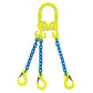 1/2" x 10' - Adjustable 3 Leg Chain Sling w/ Gunnebo Chain and Sling Hooks - Grade 100