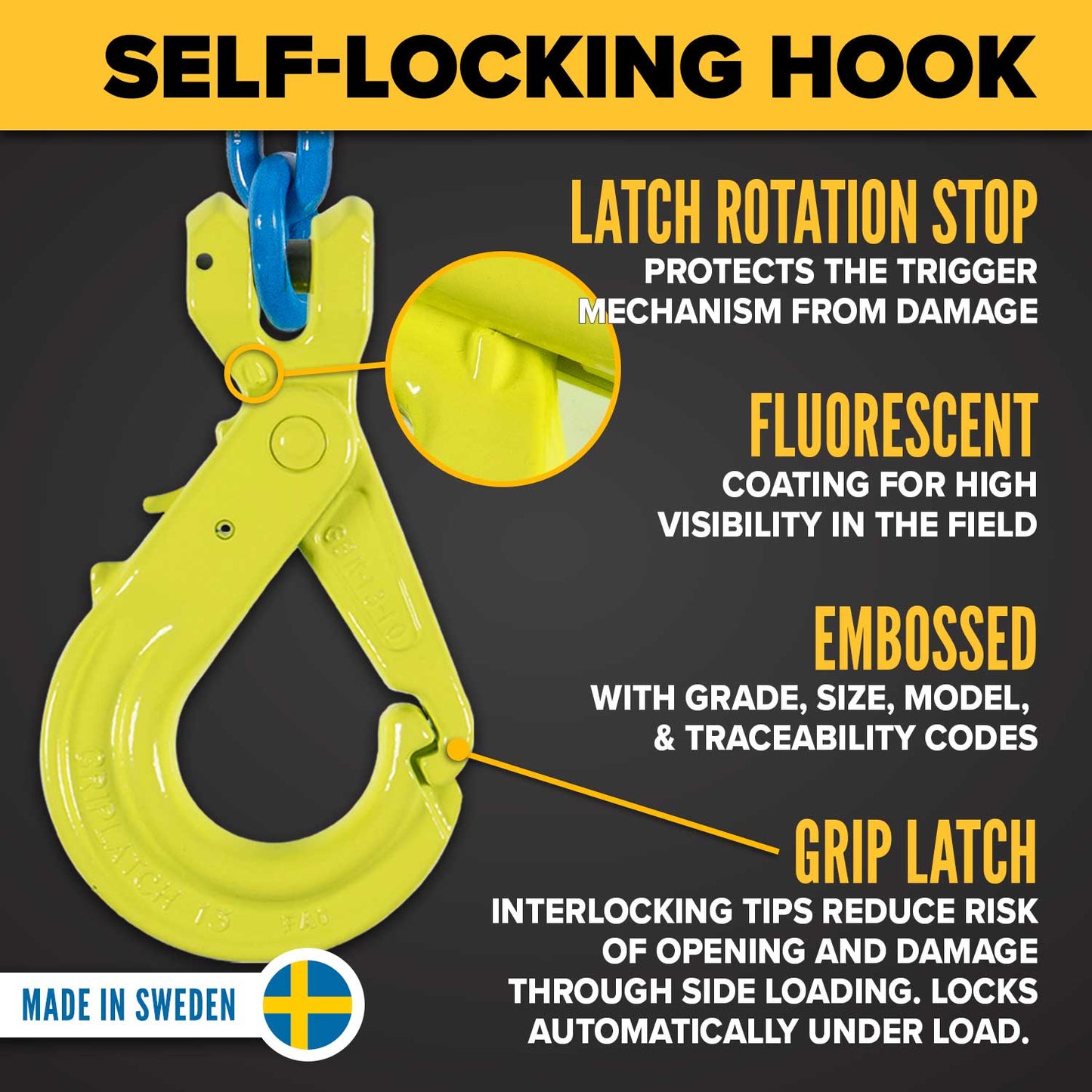 gunnebo grabiq self locking hook features
