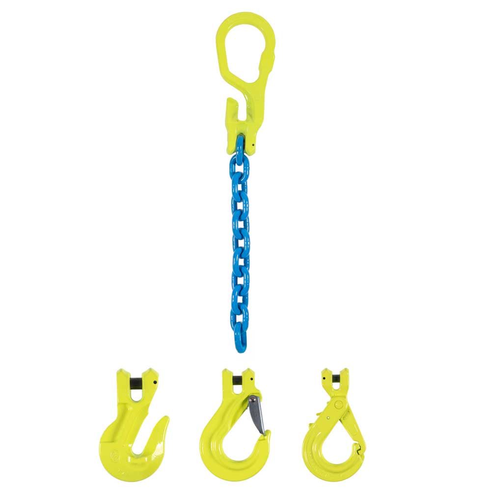 gunnebo grabiq single leg adjustable chain sling with grab hooks thumbnail