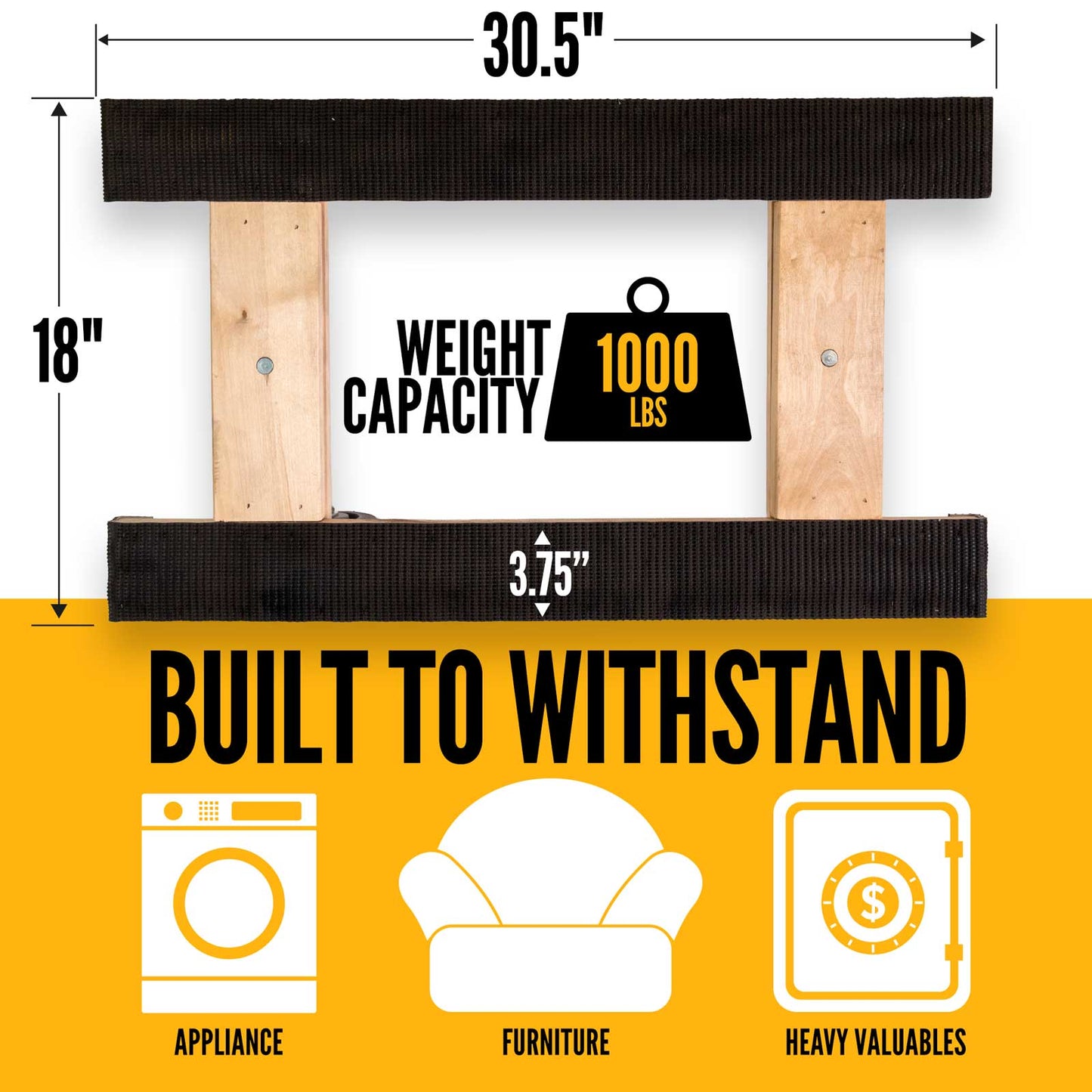 Heavy-Duty H-Style Moving Dolly with 4" Wheels | 18" x 30" Mover-Grade Transport
