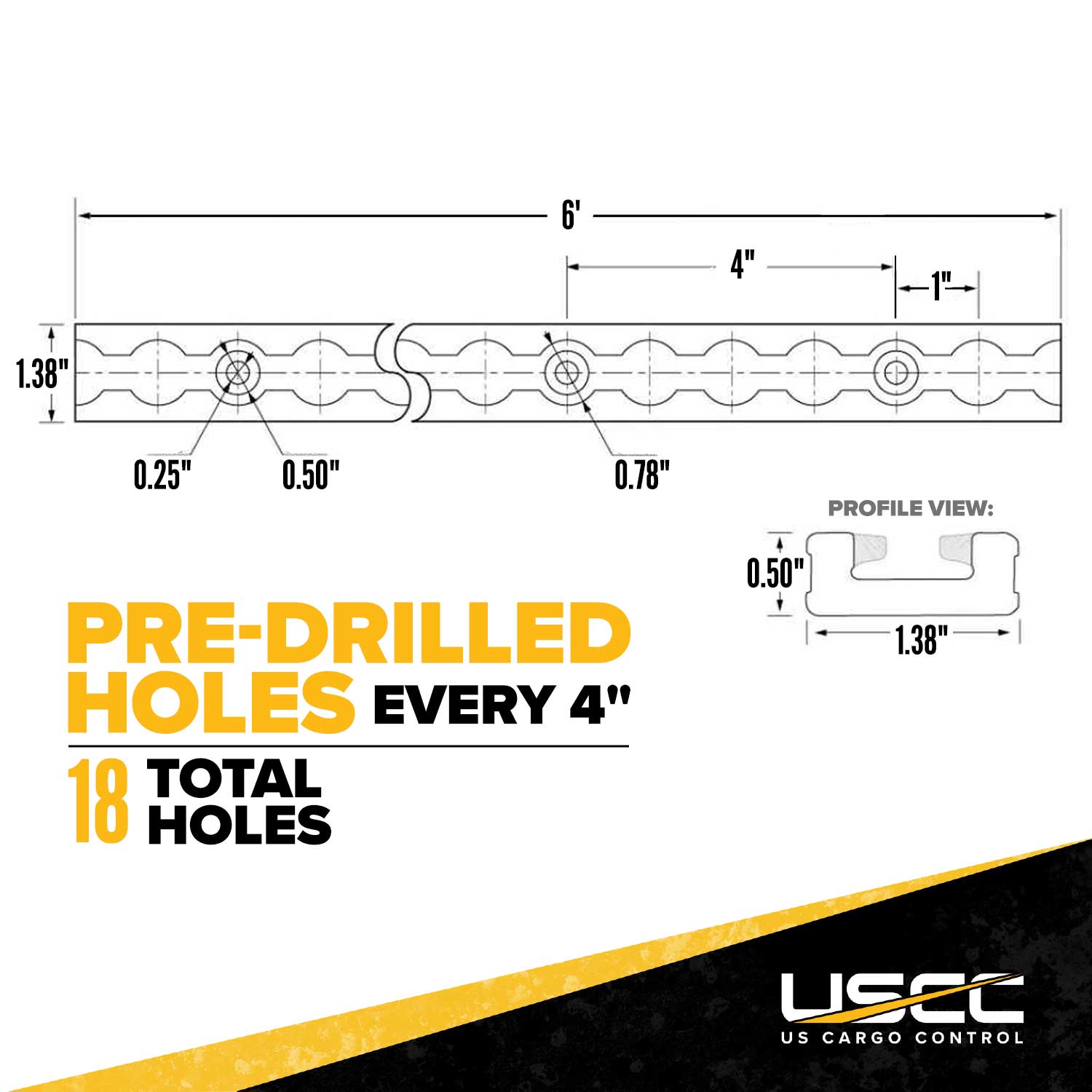 6' heavy duty L-track for trailers image 5