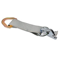  6" gray heavy-duty e track tie-off strap