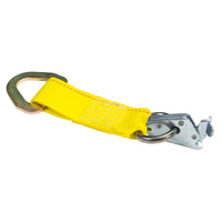  6" yellow heavy-duty e track tie-off strap