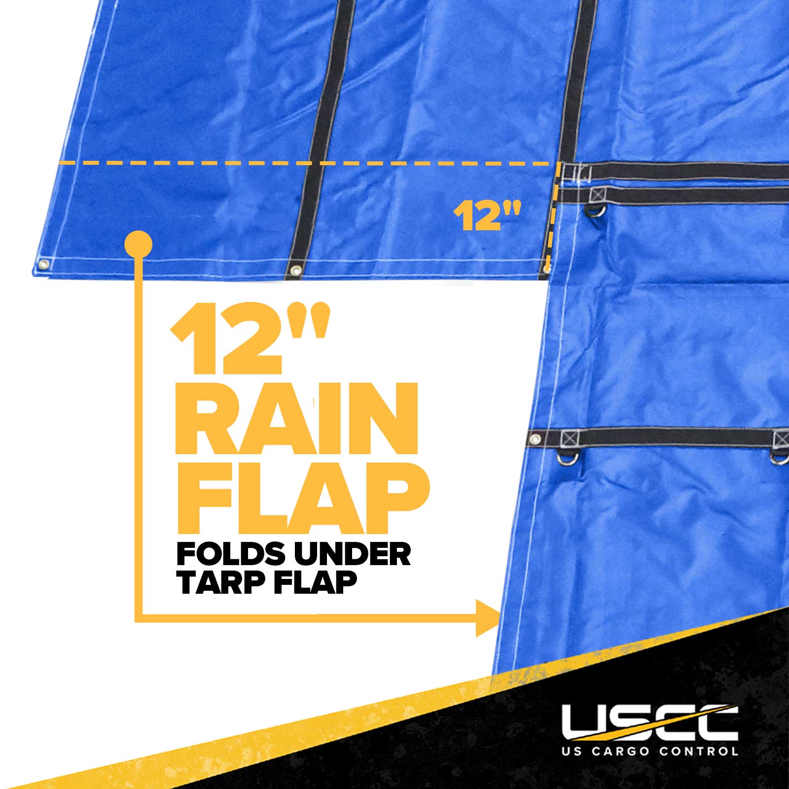 16' x 28' Heavy Duty Lumber Tarp | 4' Drop & Flap