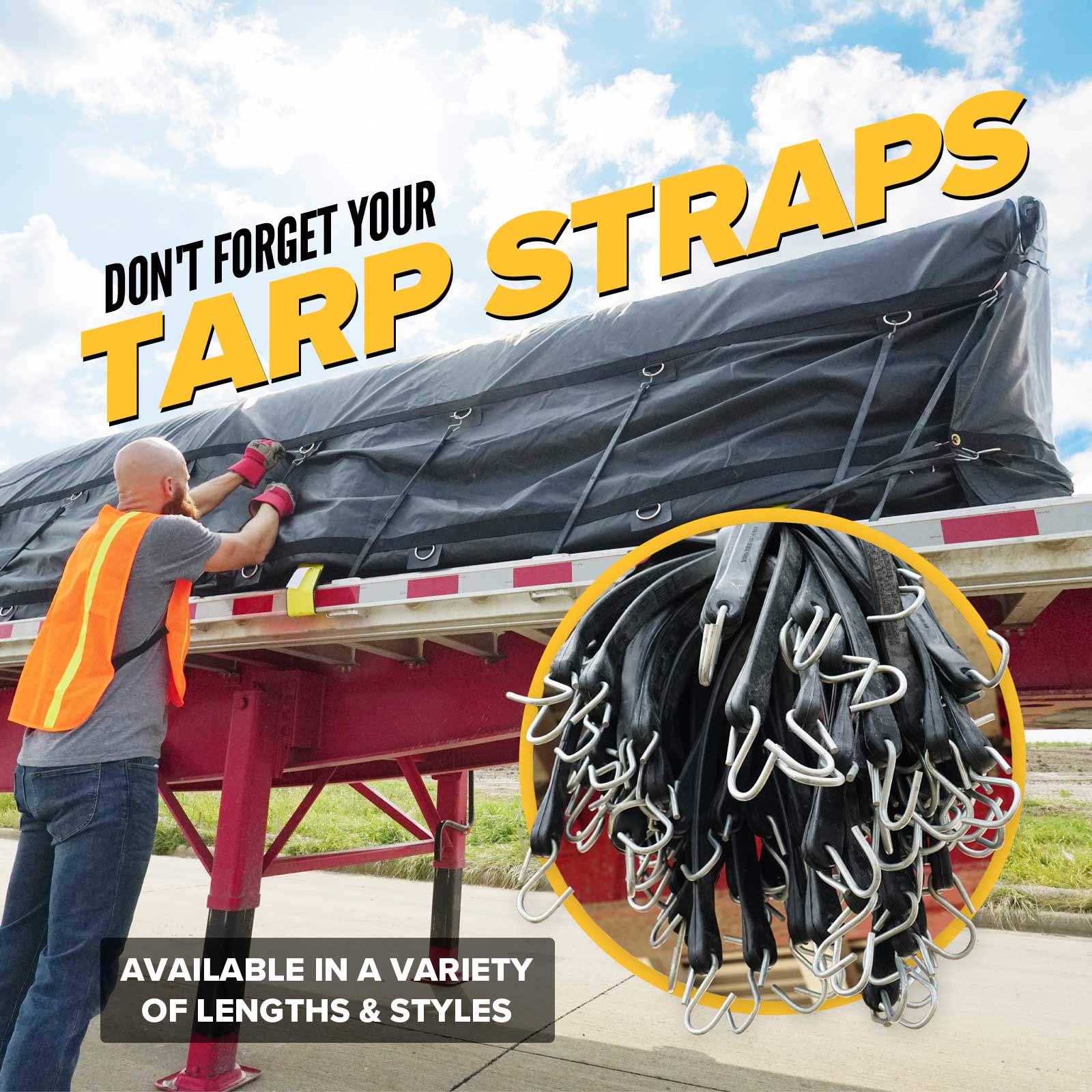 16' x 28' Heavy Duty Lumber Tarp | 4' Drop & Flap - 18 oz