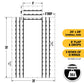 20' x 28' Heavy Duty Lumber Tarp | 6' Drop & Flap - 18 oz. Black Tarp