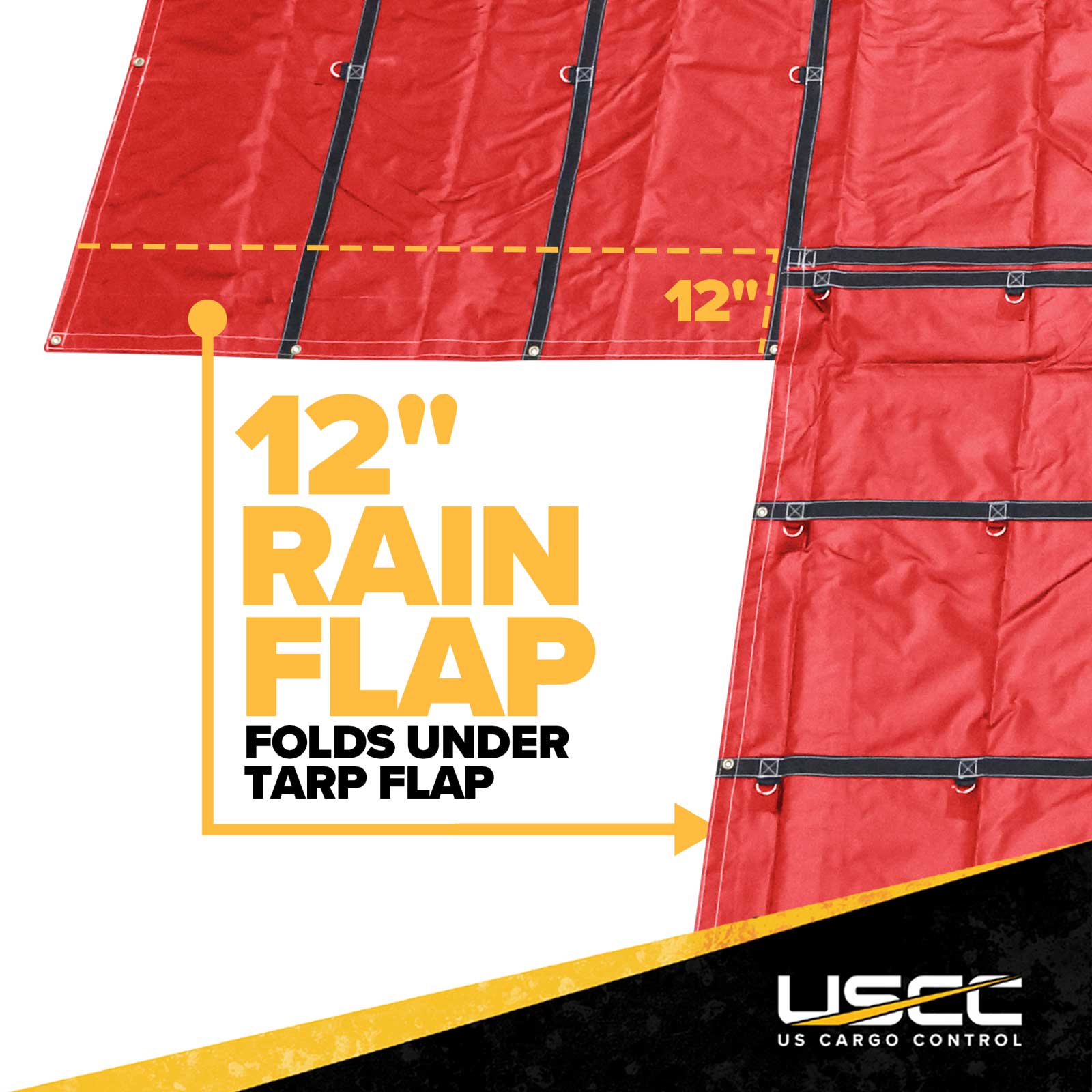 tarp red 20' x 28' Heavy Duty Lumber Tarp | 6' Drop & Flap