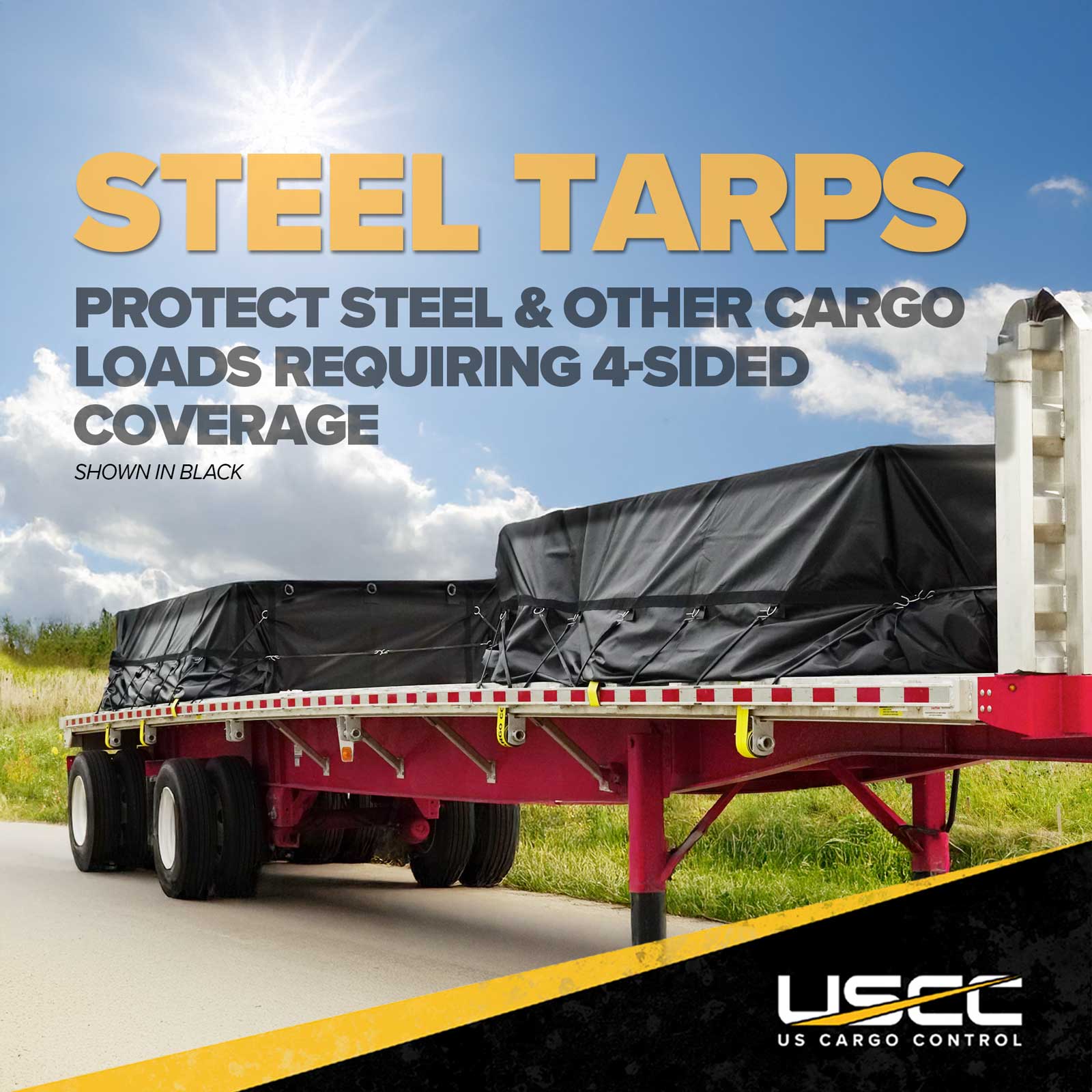 tarps advertising 16' x 27' Heavy Duty Steel Tarp | 4' Drop