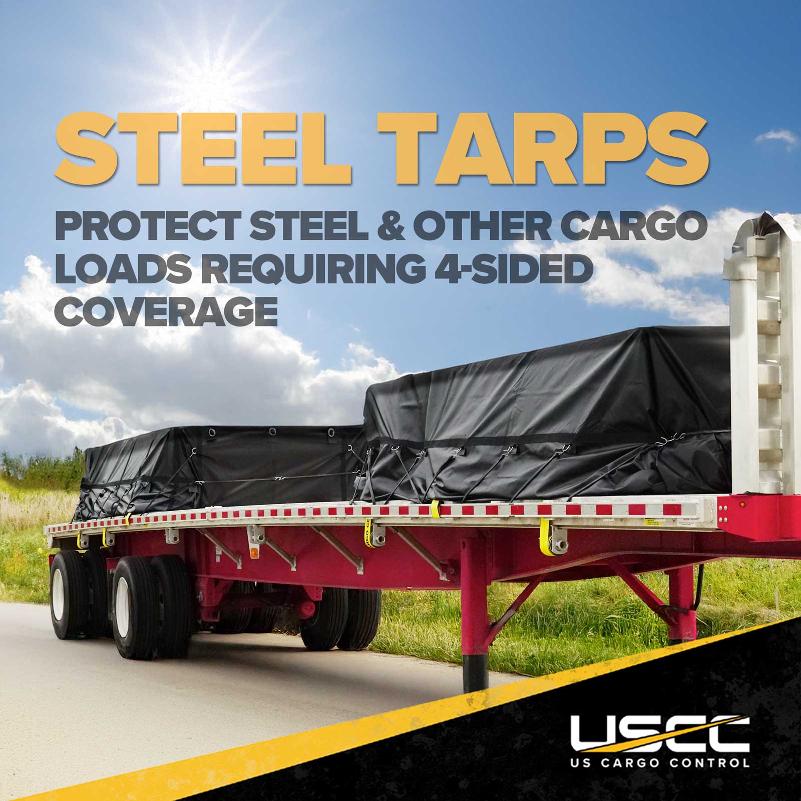 20' x 18' Heavy Duty Steel Tarp | 6' Drop