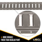 Dark Gray 2' Horizontal E-Track | Painted | 4-Pack