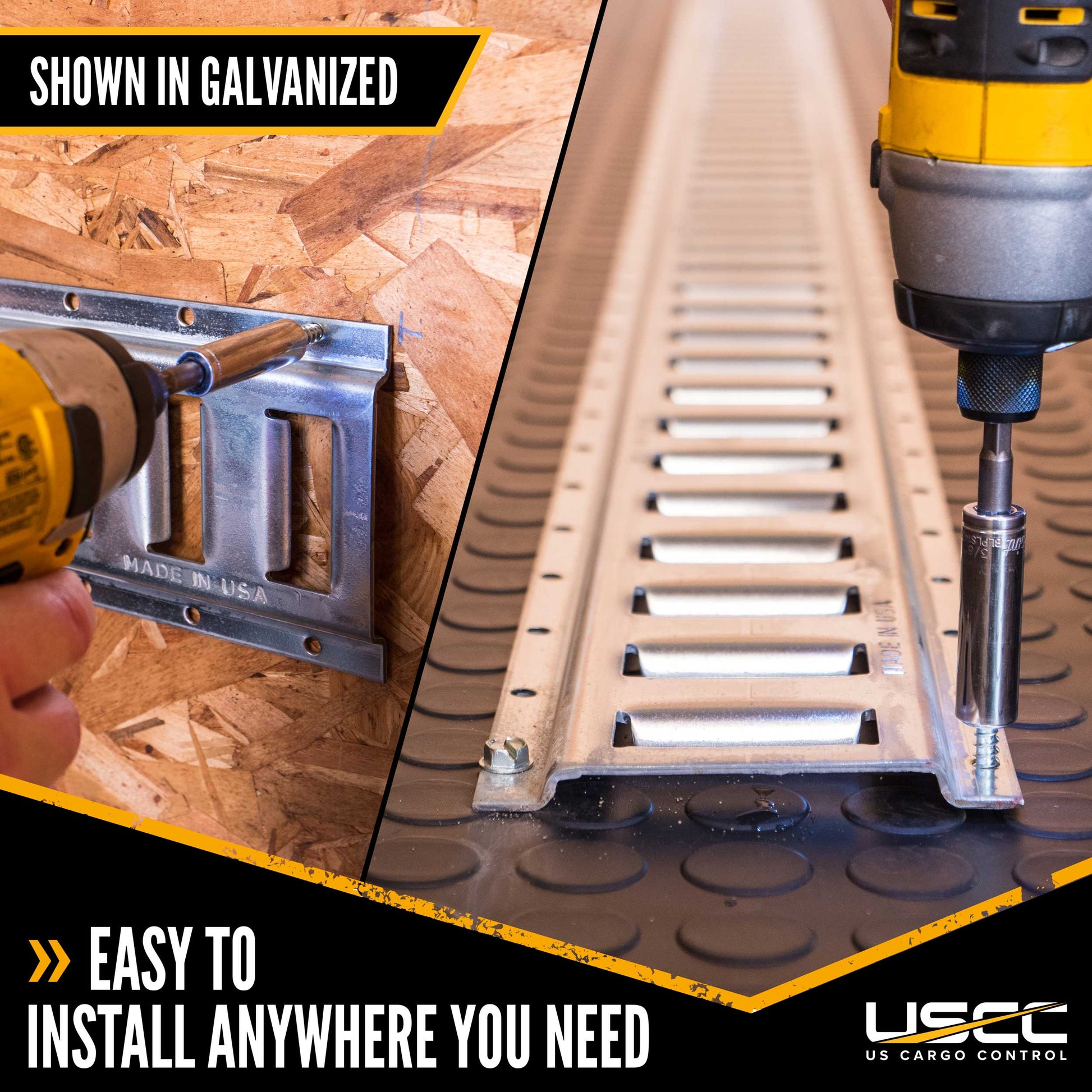 8' Horizontal Powdercoated E Track