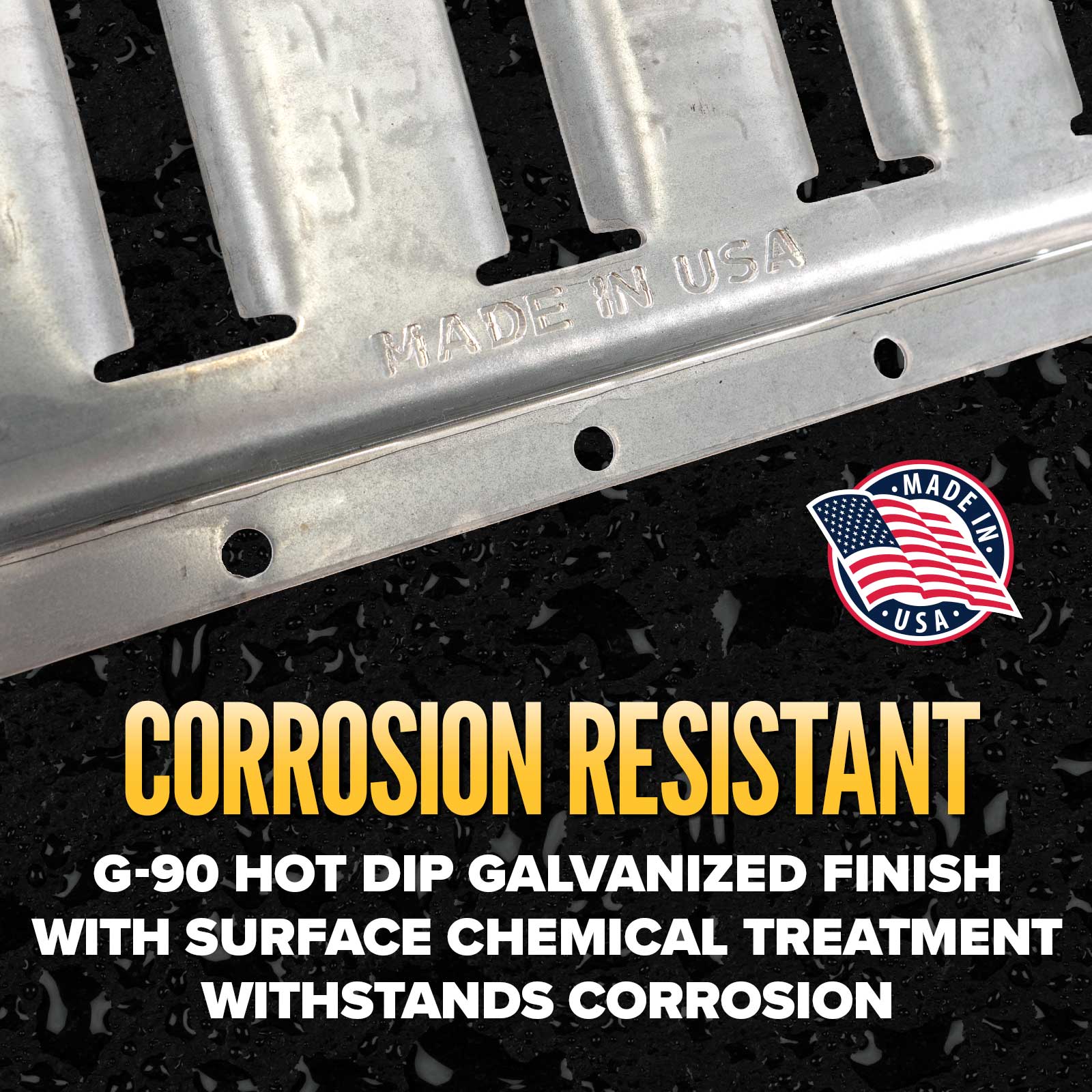 corrosion resistant galvanized e track