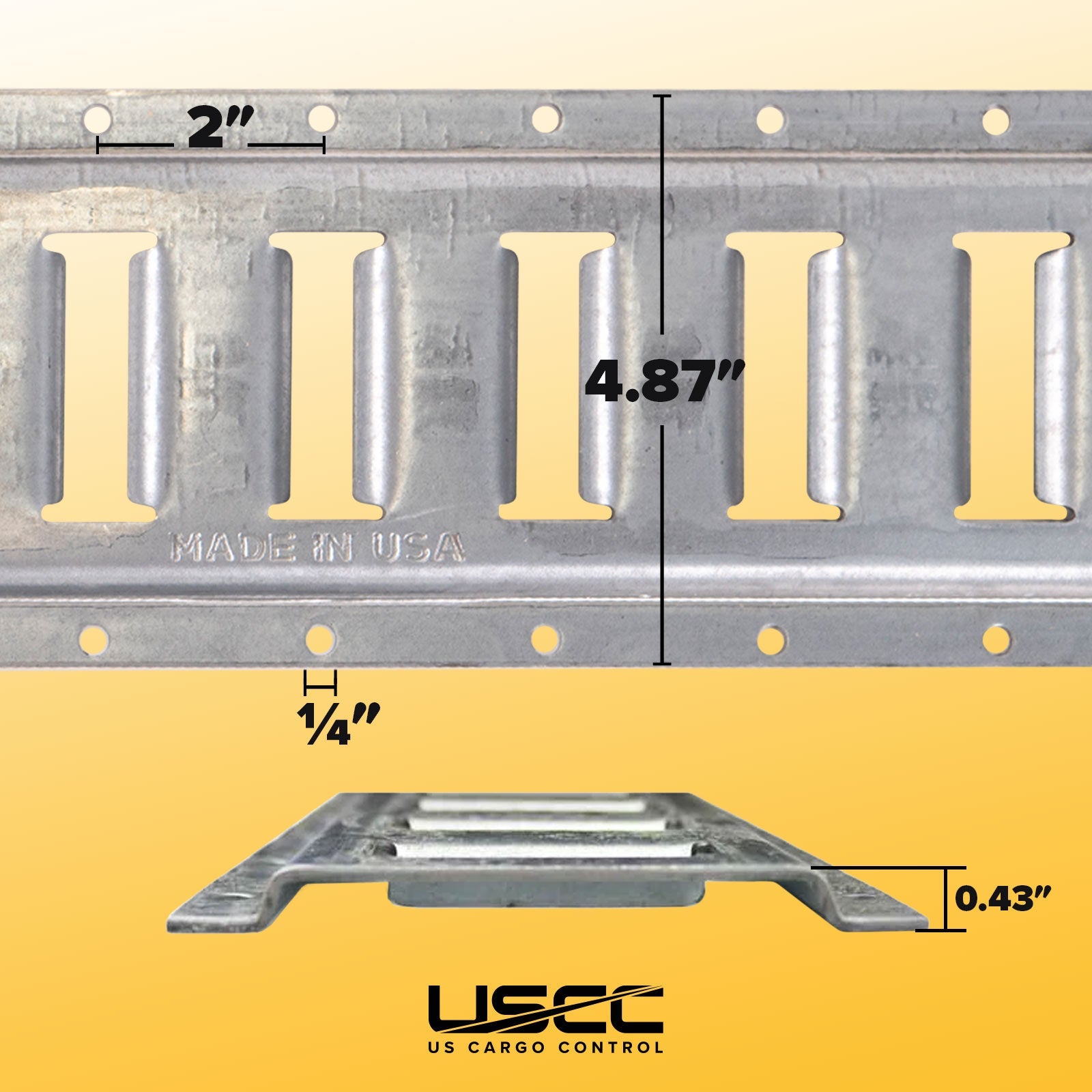 horizontal galvanized e track specs
