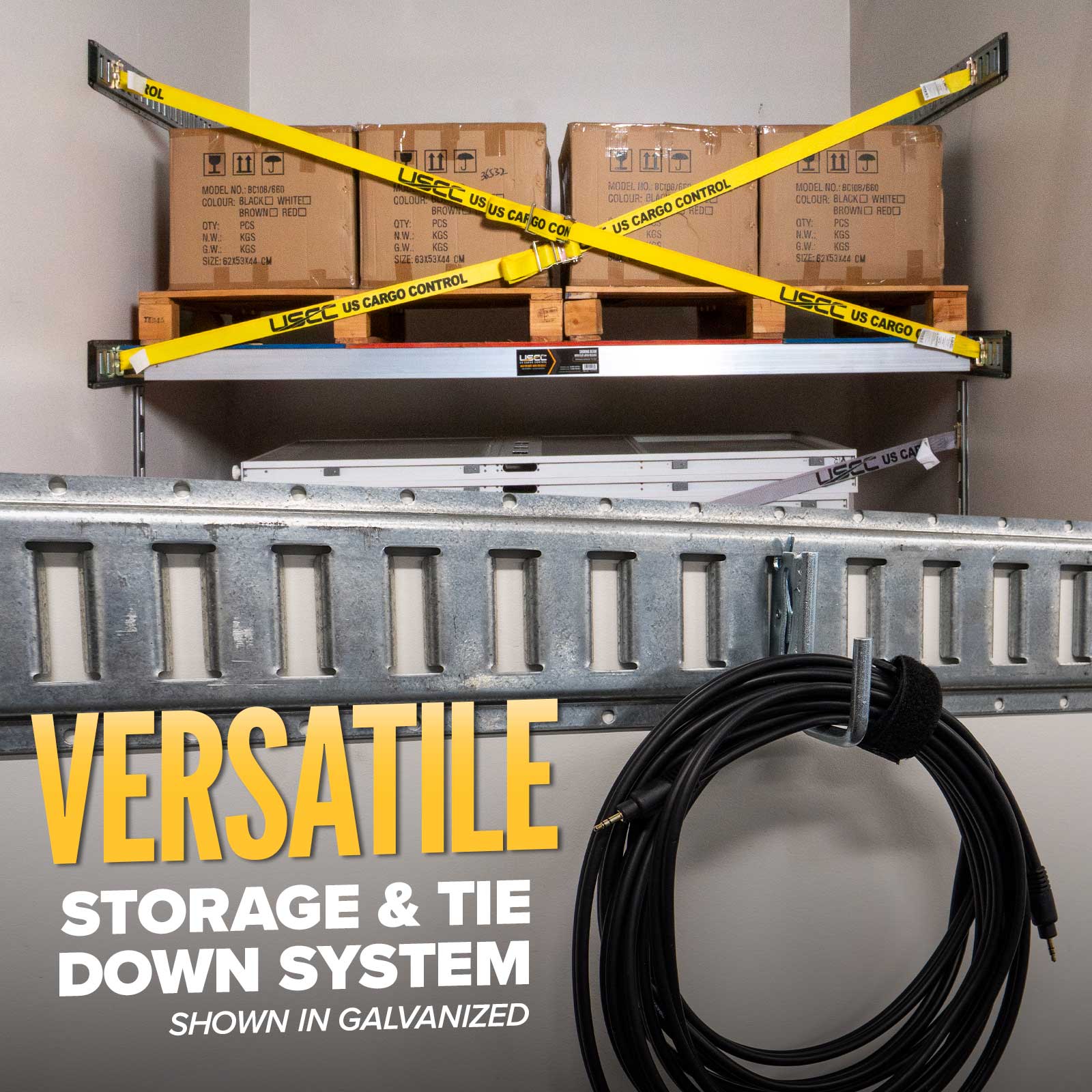 use e track for storage or tie down systems