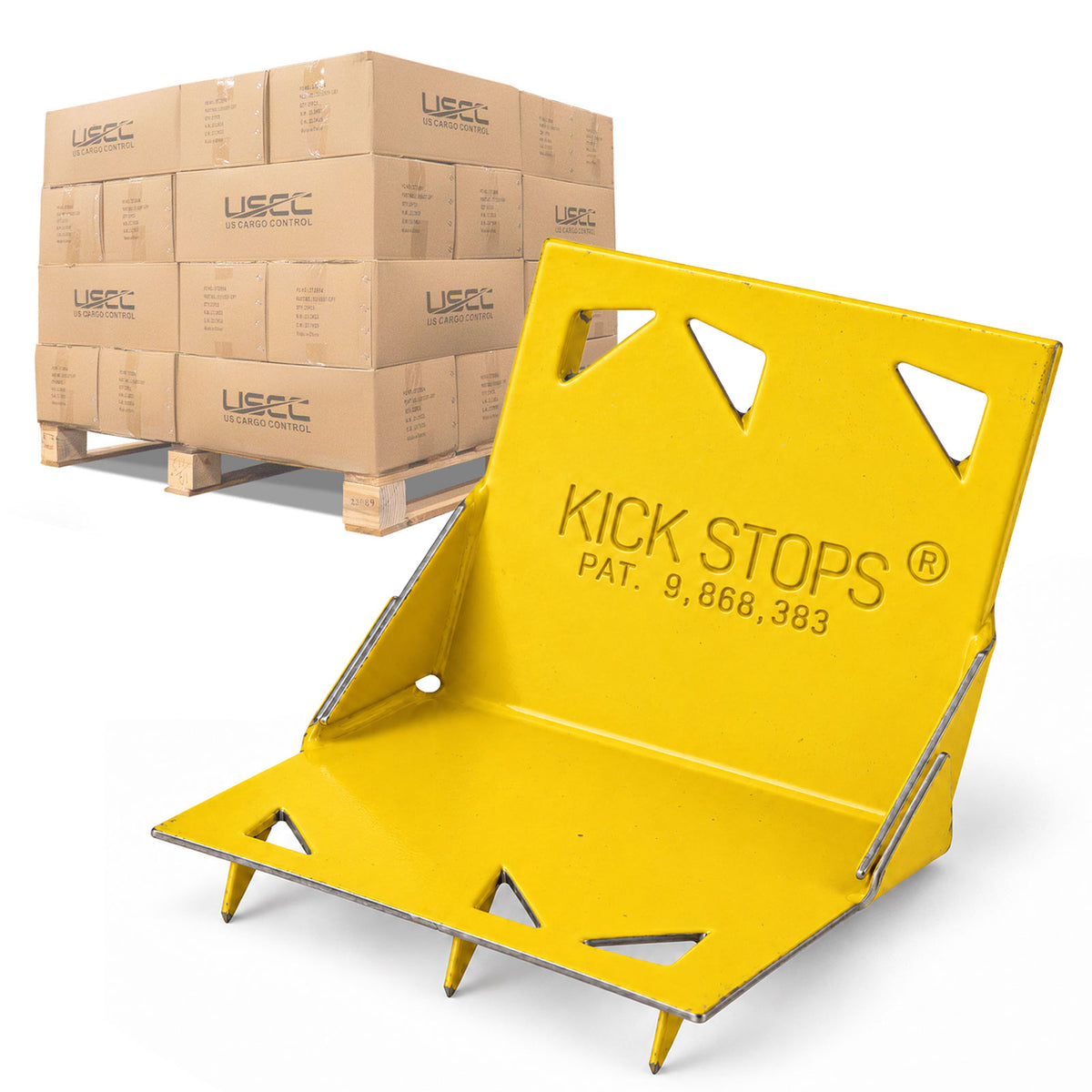 Kick Stops® Wood Floor Cargo Restraint Device - Steel | 1000 PK