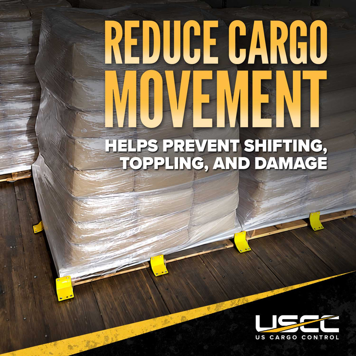 Kick Stops® Wood Floor Cargo Restraint Device - Steel