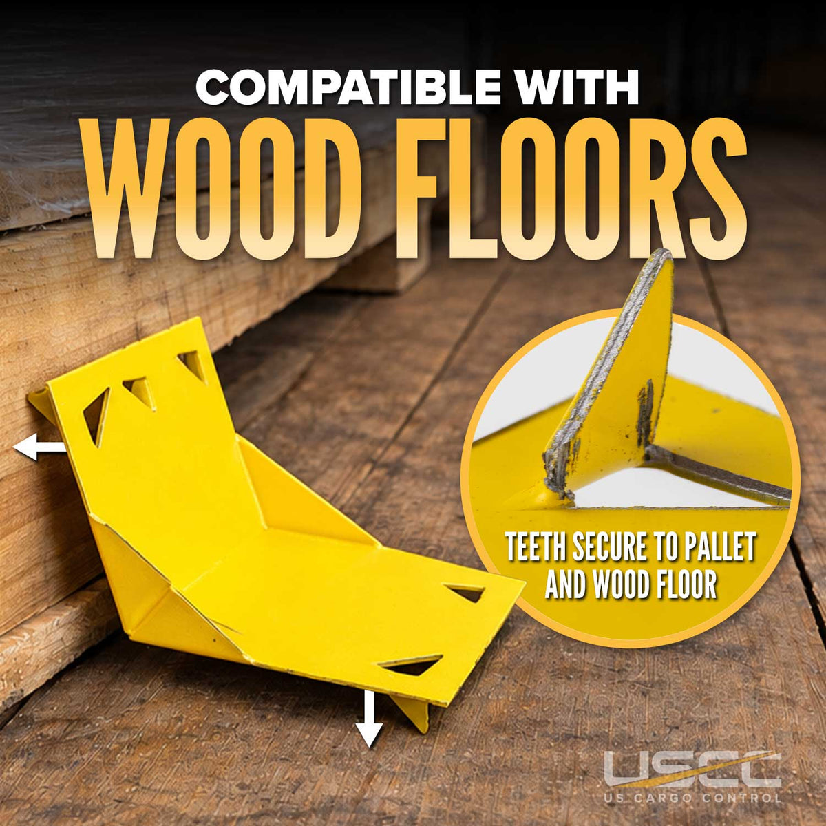 Kick Stops® Wood Floor Cargo Restraint Device - Steel