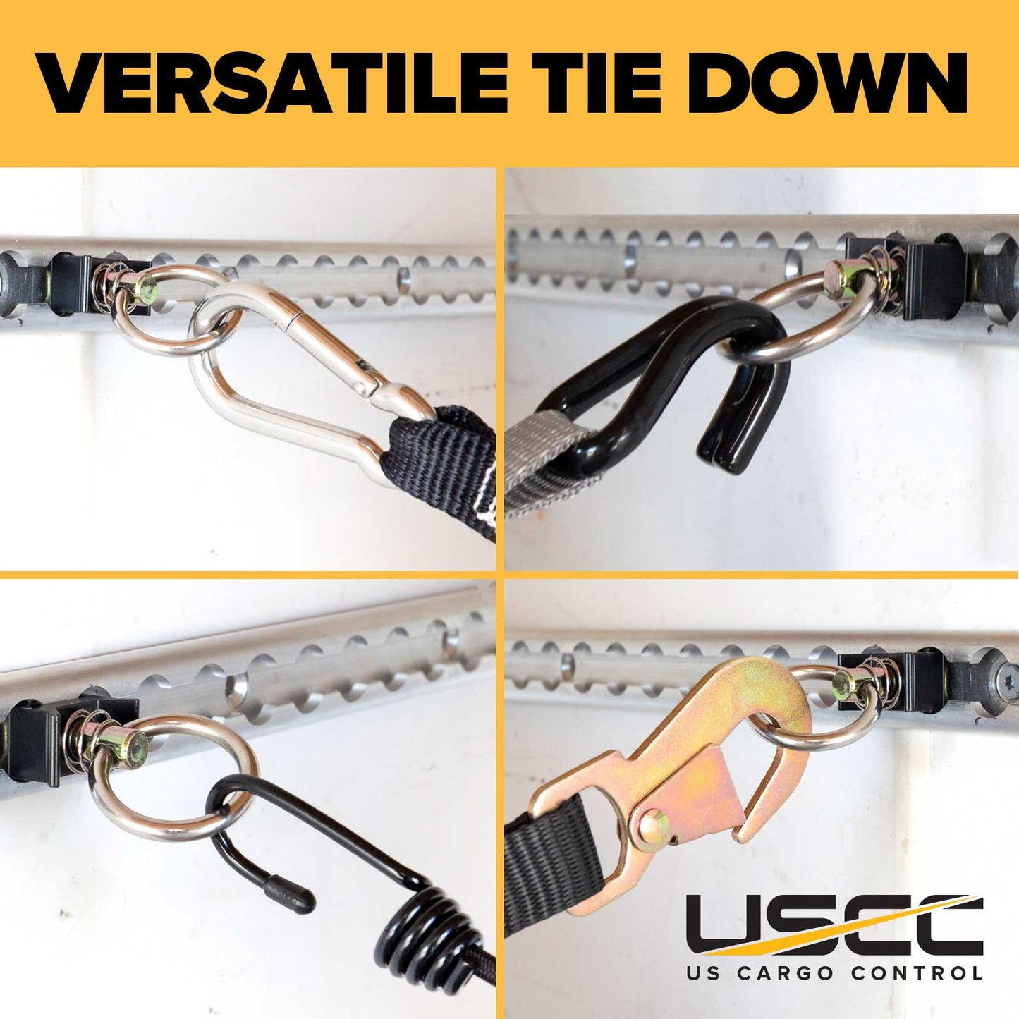 Single Stud L-Track Fitting with Stainless Steel Round Ring | 4,000 lbs. BS