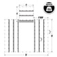 24' X 18' Lightweight Lumber Tarp | 8' Drop & Flap - 14 oz. Black Tarp