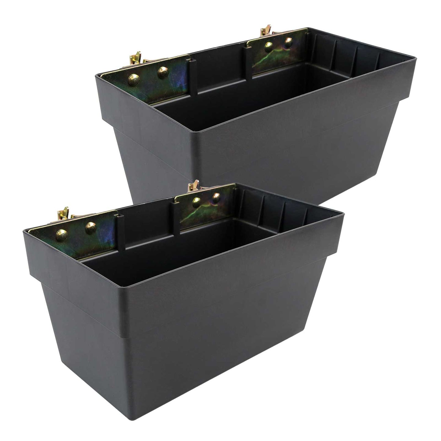 Medium E-Track Storage Bin | Plastic | 13"W x 6-1/2"H x 7-1/4"D | 2-Pack Image 1 of 5