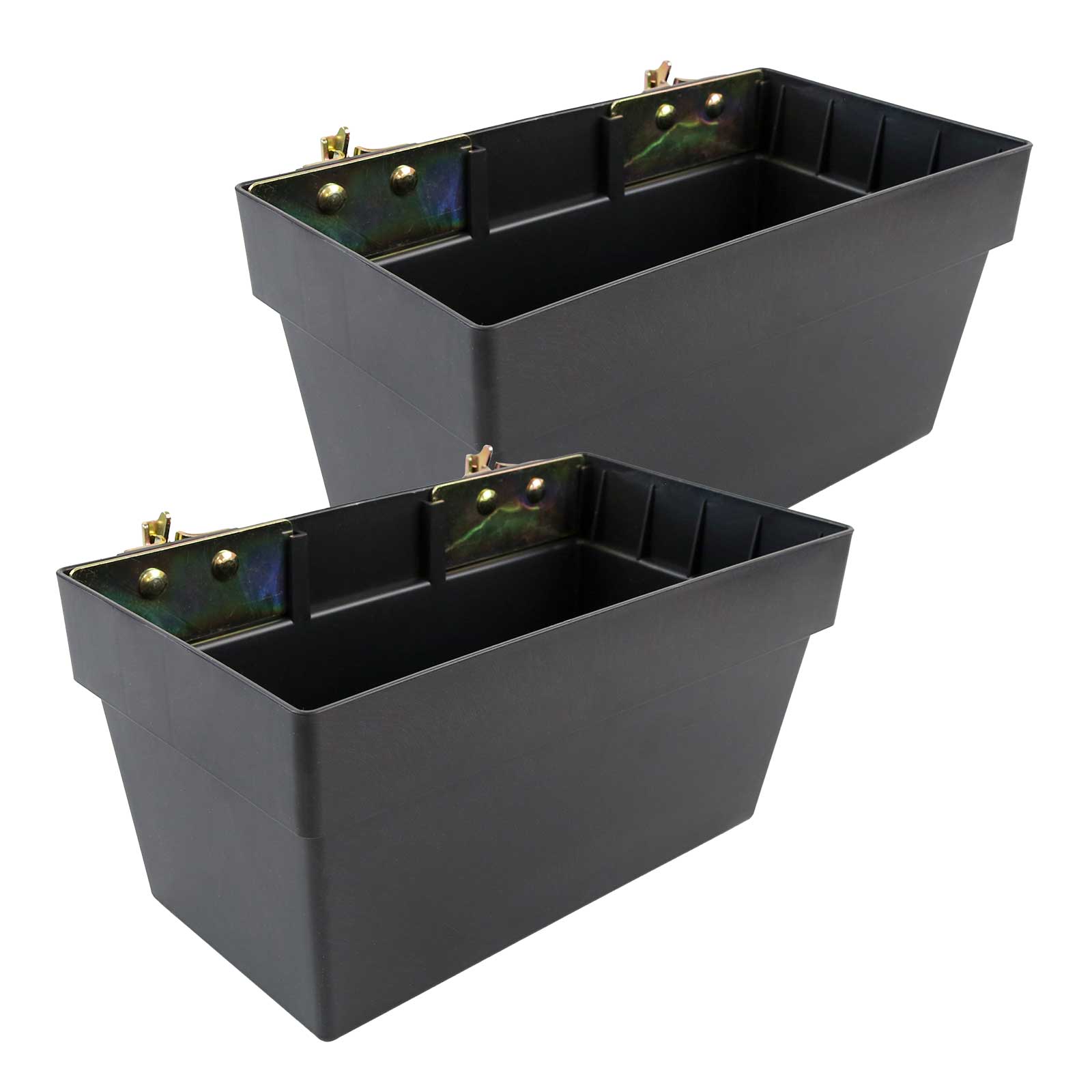 Medium E-Track Storage Bin | Plastic | 13"W x 6-1/2"H x 7-1/4"D | 2-Pack Image 1 of 5