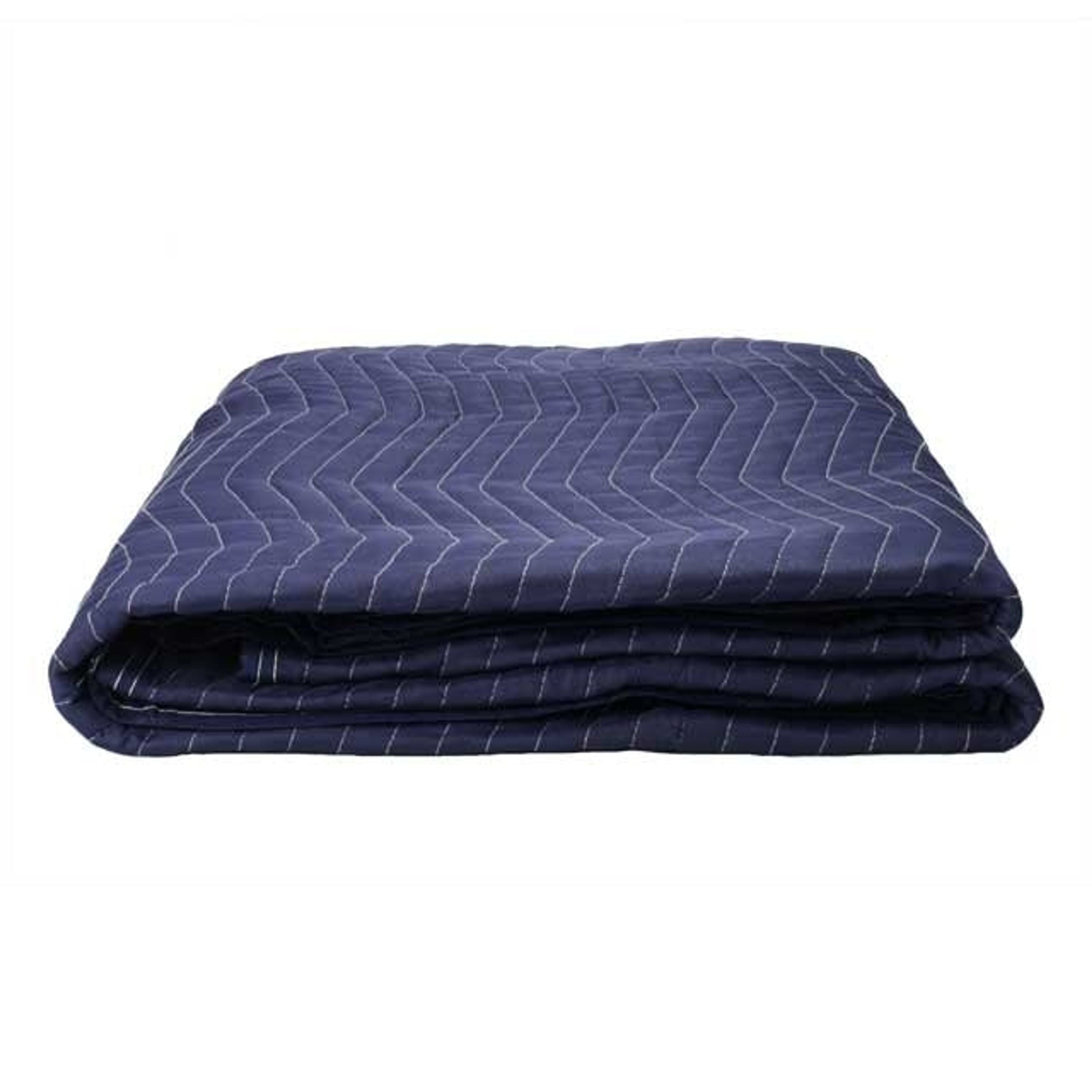 ZORO SELECT Quilted Moving Blanket – 72" X 80" Nonwoven, Blue/Green, Protects Furniture