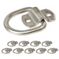 2-5/16" Bolt-On D-Ring with Mounting Bracket - 316 Stainless - 6,000 lbs. BS | 10-Pack