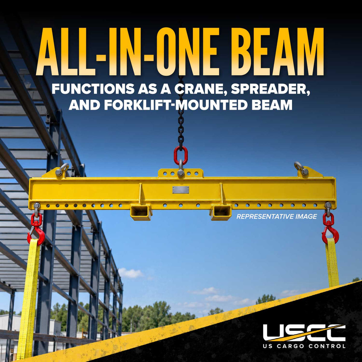 M&W 12' Universal Lifting Beam & Spreader Beam - 10,000 lbs. WLL