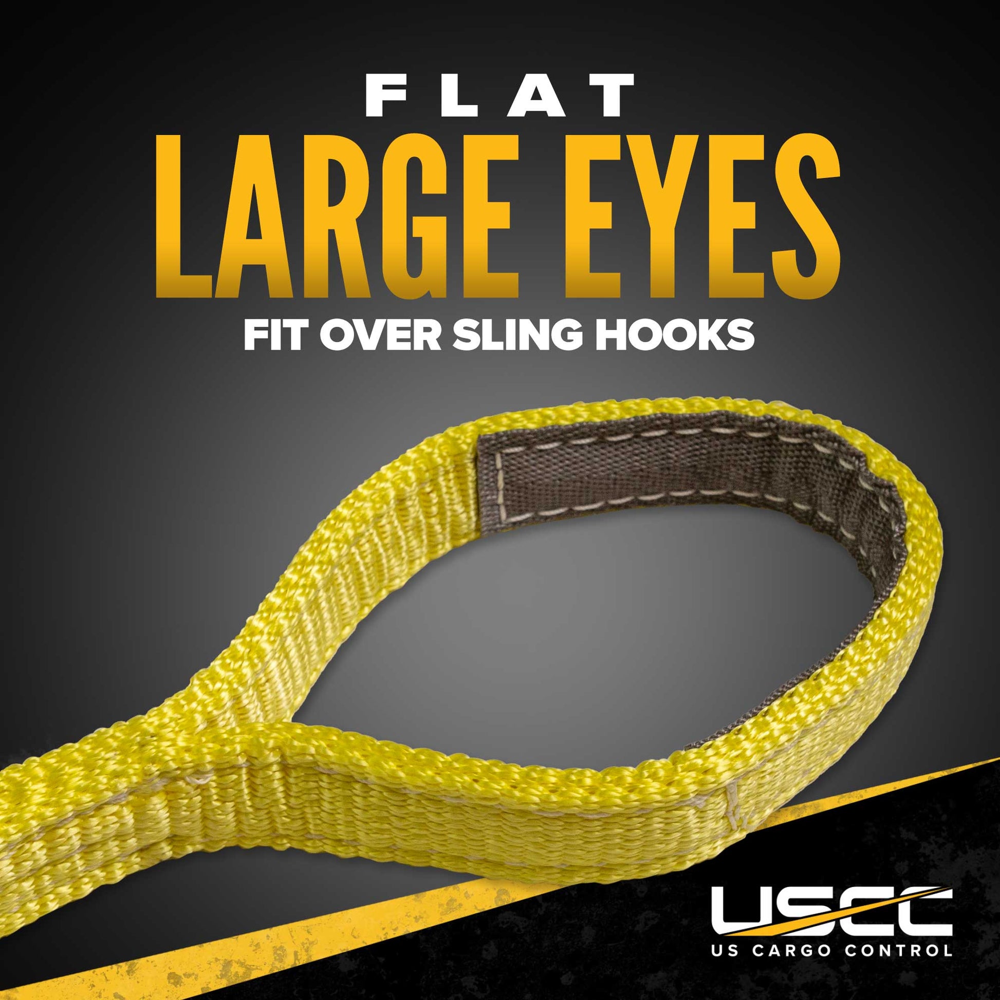 type 3 nylon lifting slings with large flat eyes