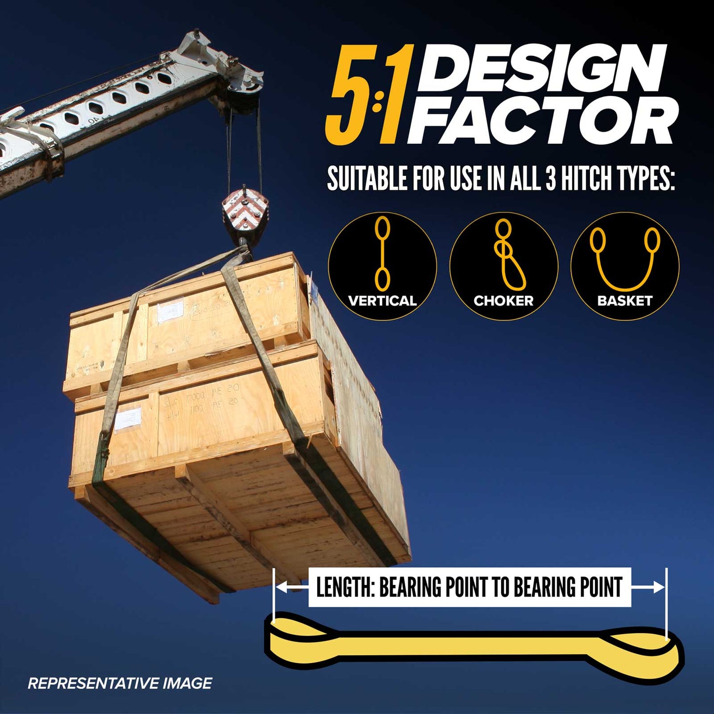 type 4 twisted eye & eye nylon sling hitches