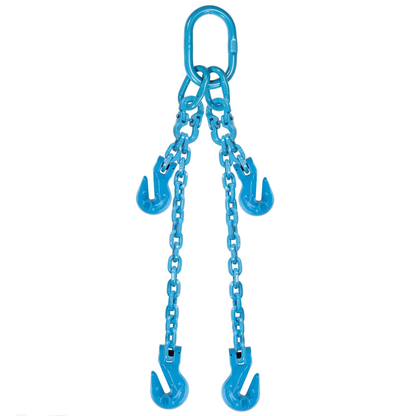 3/8" x 20' - Pewag  Adjustable 2 Leg Chain Sling w/ Grab Hooks - Grade 120