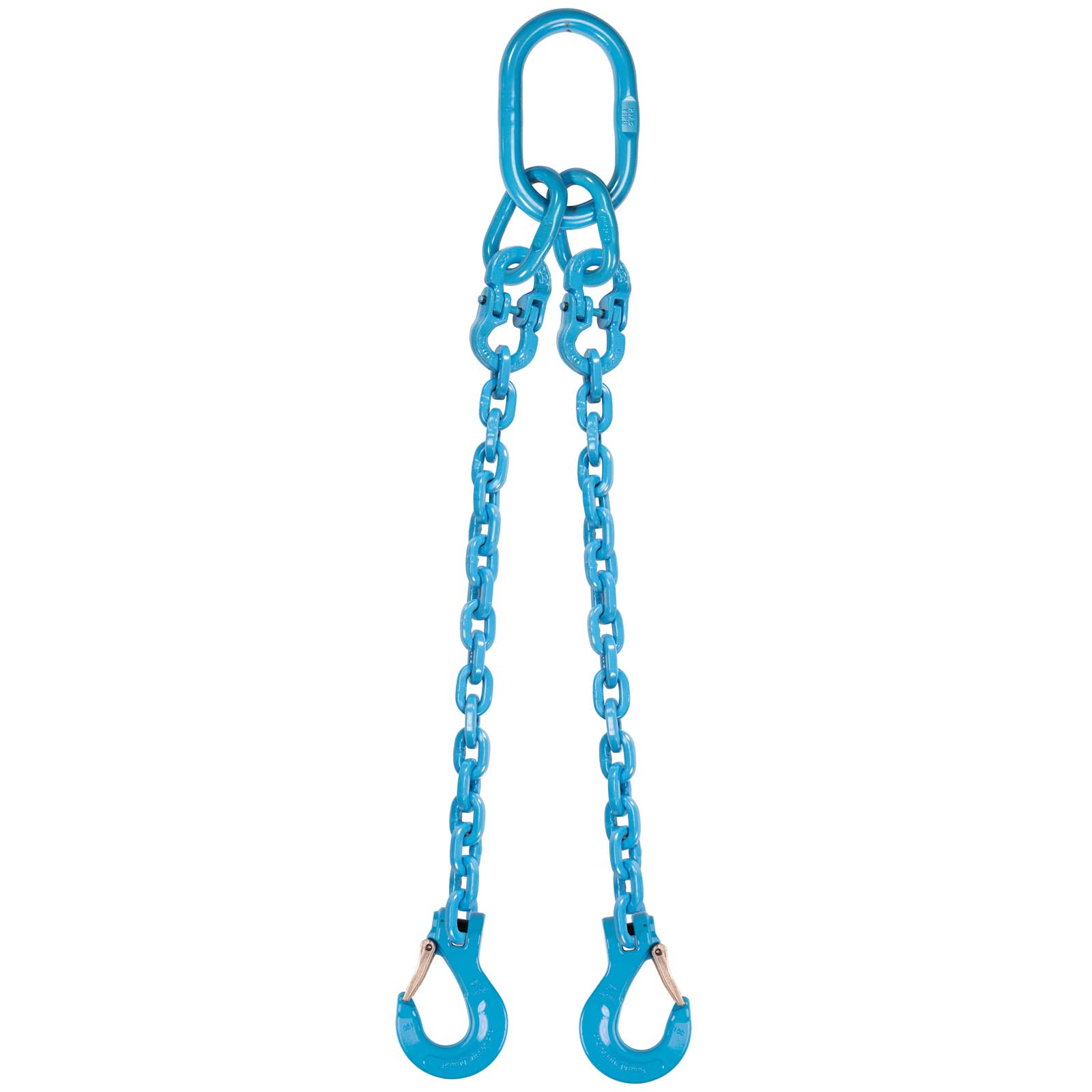 9/32" x 4' - Pewag 2 Leg Chain Sling w/ Sling Hooks - Grade 120