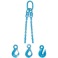 9/32" x 3' - Pewag 2 Leg Chain Sling w/ Sling Hooks - Grade 120
