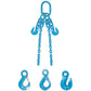 3/8" x 5' - Pewag  Adjustable 2 Leg Chain Sling w/ Sling Hooks - Grade 120