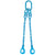 12 inch x 20 foot Pewag 2 Leg Chain Sling w SelfLocking Hooks Grade 120