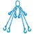 38 inch x 15 foot Pewag Adjustable 4 Leg Chain Sling w Sling Hooks Grade 120 image 1 of 2