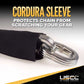 cordura sleeve keeps security chain from scratching gear