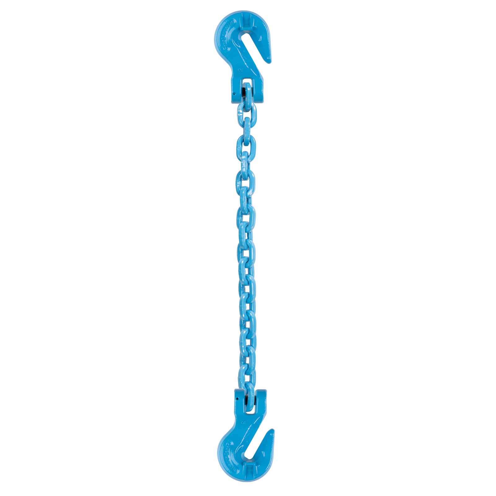 3/8" x 12' - Pewag Single Leg Chain Sling w/ Grab & Grab Hooks - Grade 120