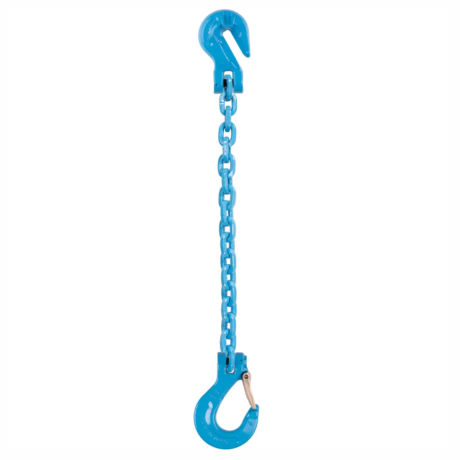 38 inch x 14 foot Pewag Single Leg Chain Sling w Grab & Sling Hooks Grade 120 image 1 of 2