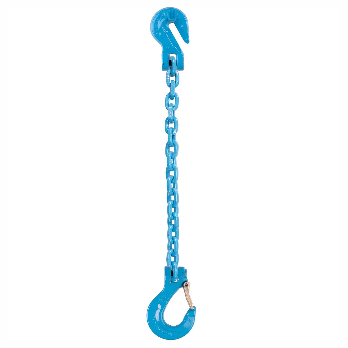 38 inch x 8 foot Pewag Single Leg Chain Sling w Grab & Sling Hooks Grade 120 image 1 of 2