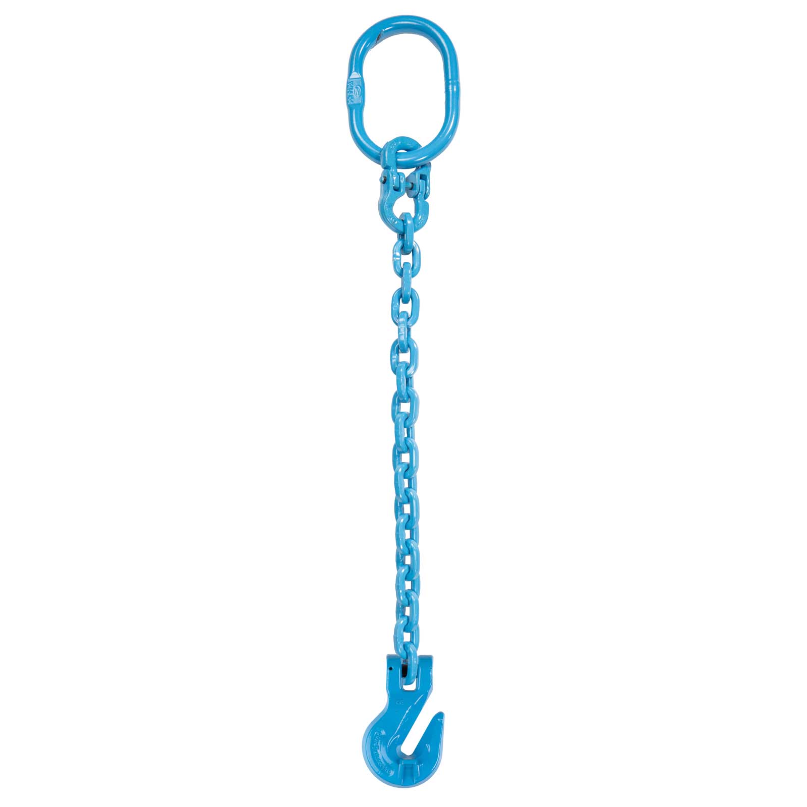 3/8" x 20' - Pewag Single Leg Chain Sling w/ Grab Hook - Grade 120