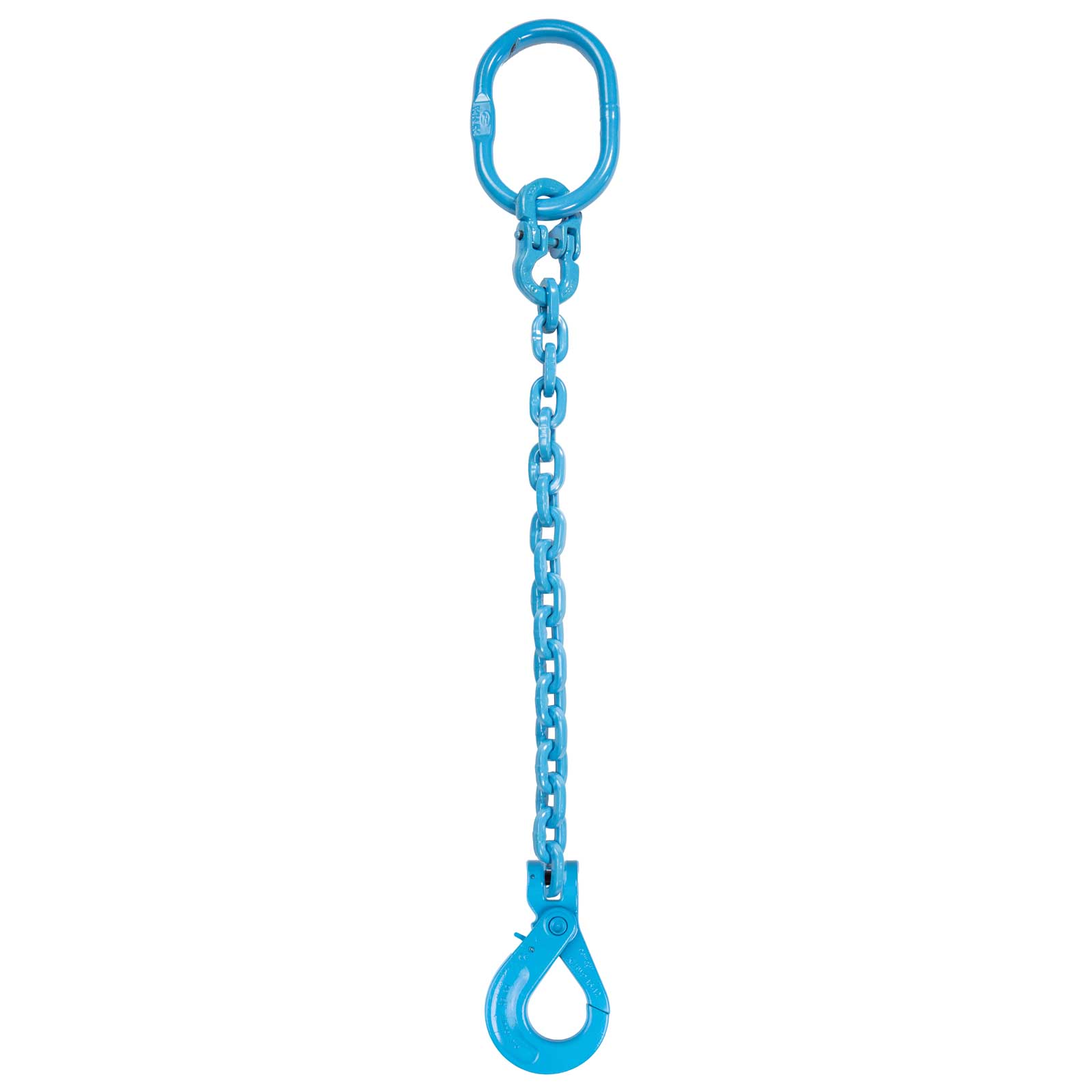 12 inch x 6 foot Pewag Single Leg Chain Sling w SelfLocking Hook Grade 120 image 1 of 2