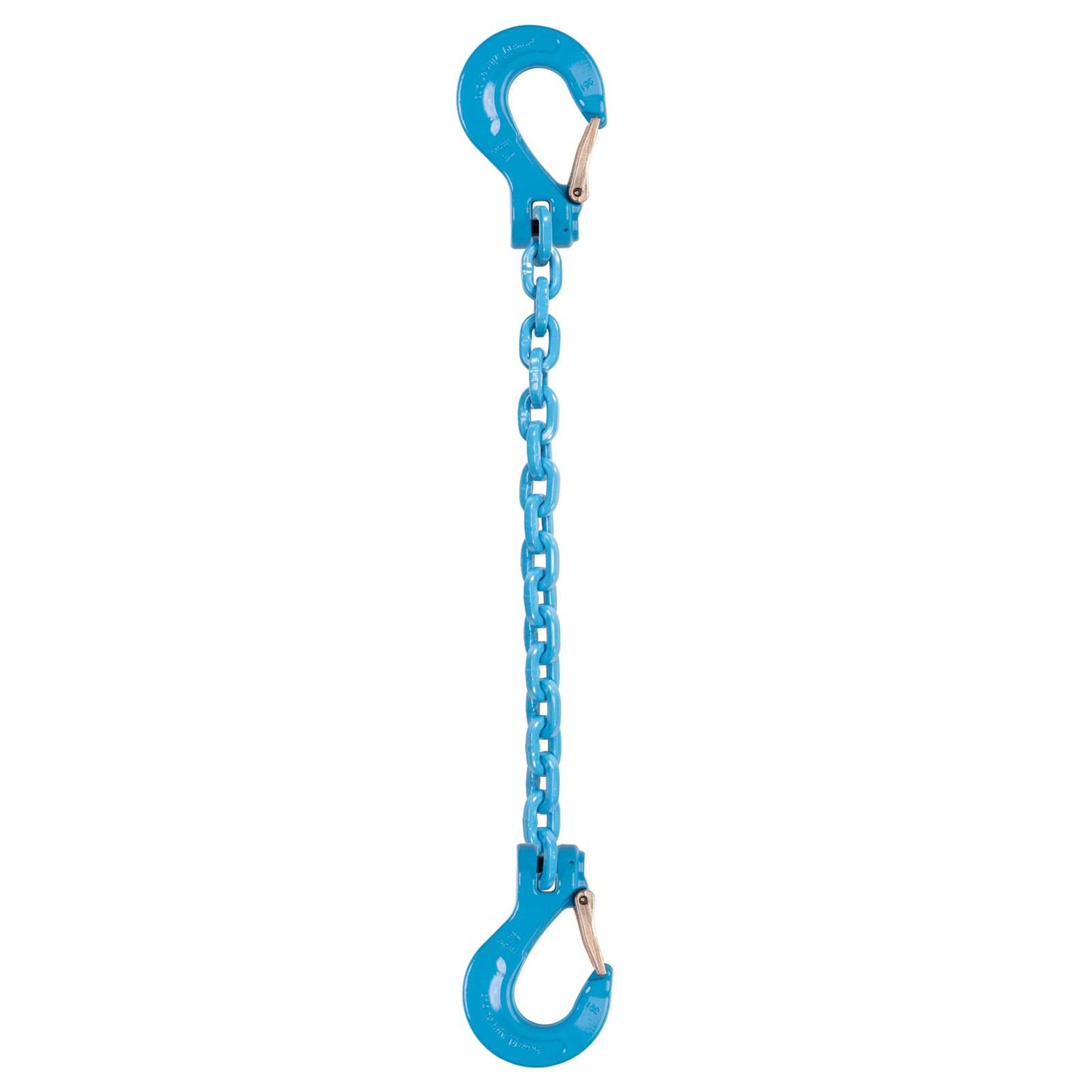 12 inch x 14 foot Pewag Single Leg Chain Sling w Sling & Sling Hooks Grade 120 image 1 of 2