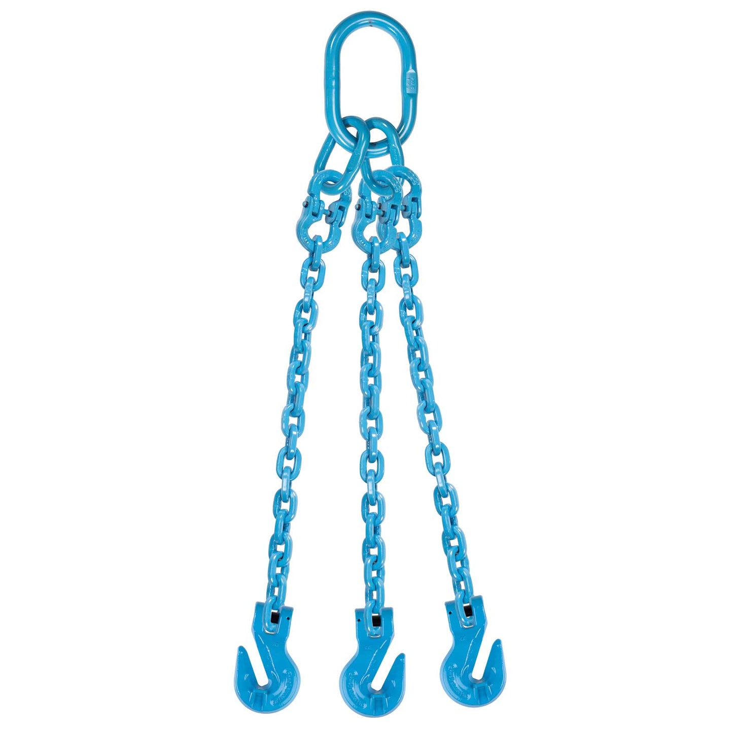 3/8" x 18' - Pewag 3 Leg Chain Sling w/ Grab Hooks - Grade 120