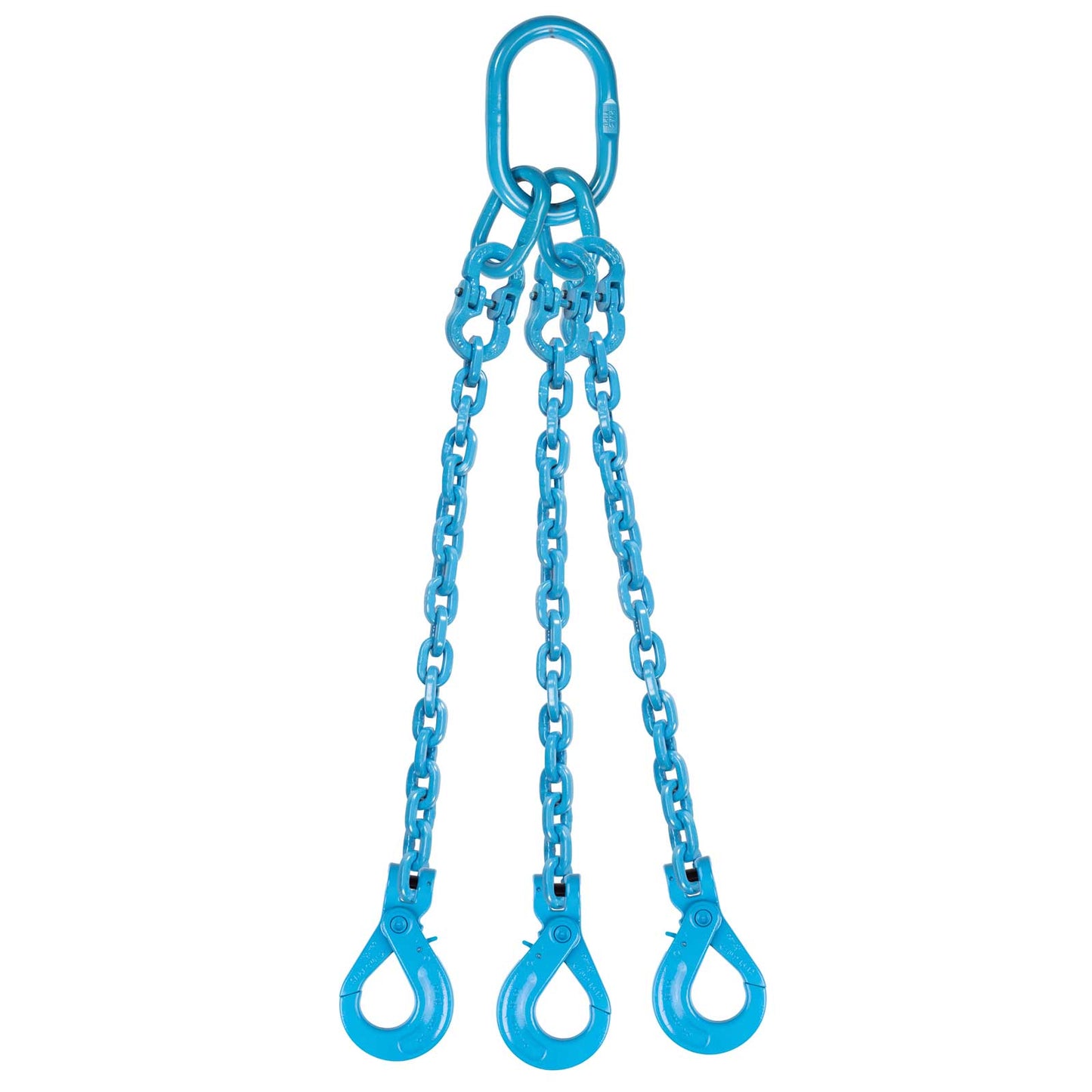 1/2" x 3' - Pewag 3 Leg Chain Sling w/ Self-Locking Hooks - Grade 120