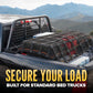 66" x 50" Standard Bed Pickup Truck Cargo Net with Mesh Lining | Cam Buckles & S-Hooks