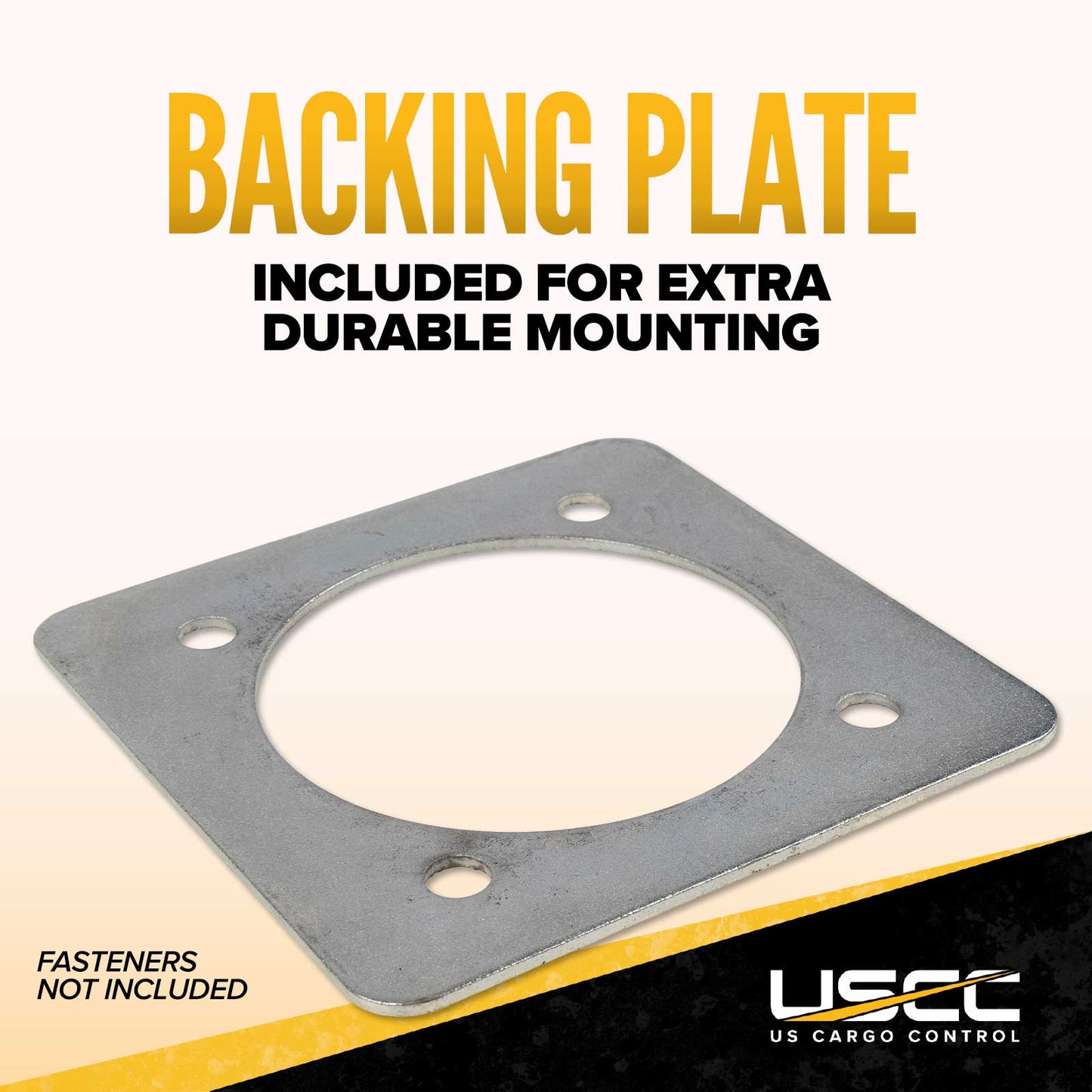 Bolt-On Recessed D-Ring Kit with Backing Plate - 5,000 lbs. BS