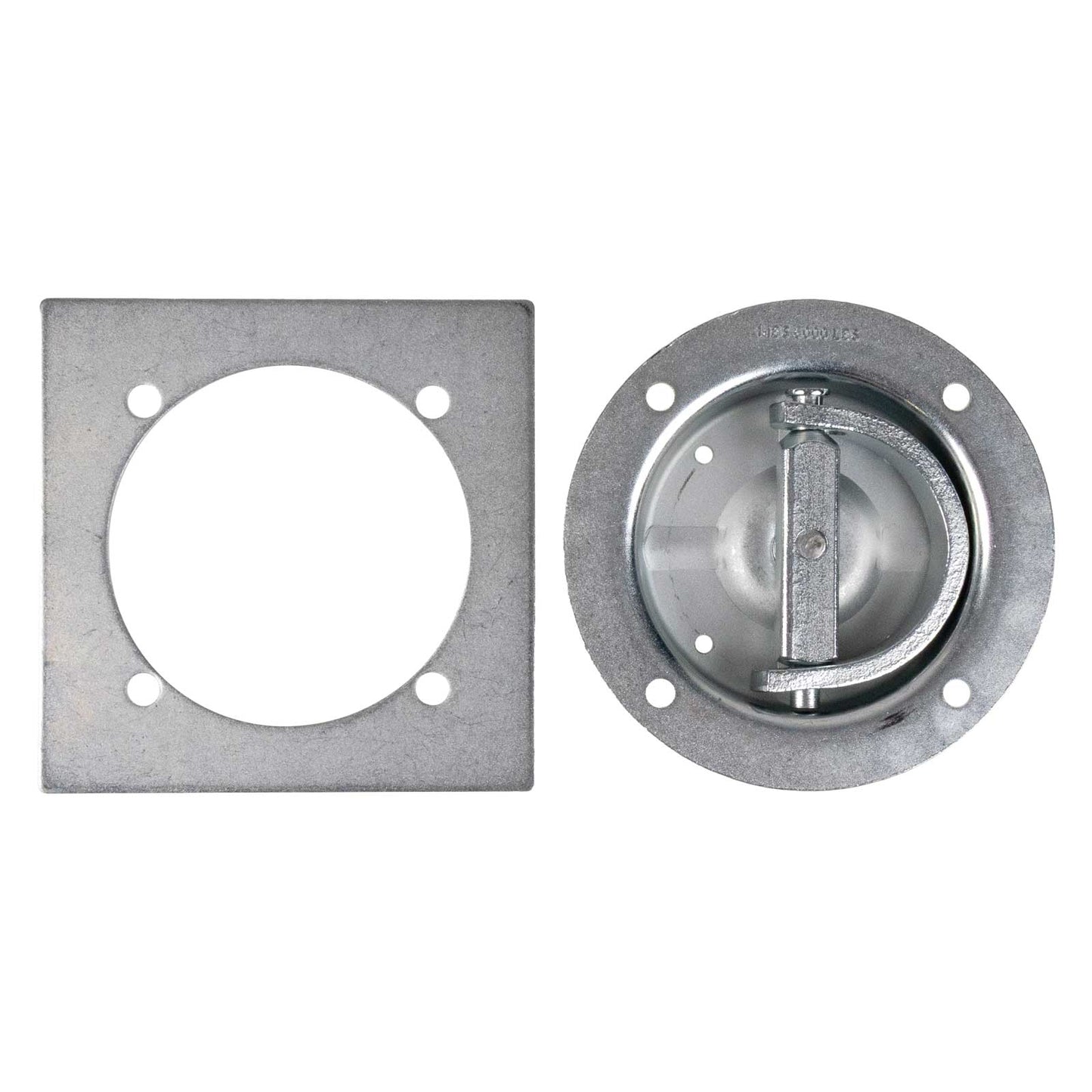 Bolt-On Recessed Swivel D-Ring Kit with Backing Plate - 6,000 lbs. BS
