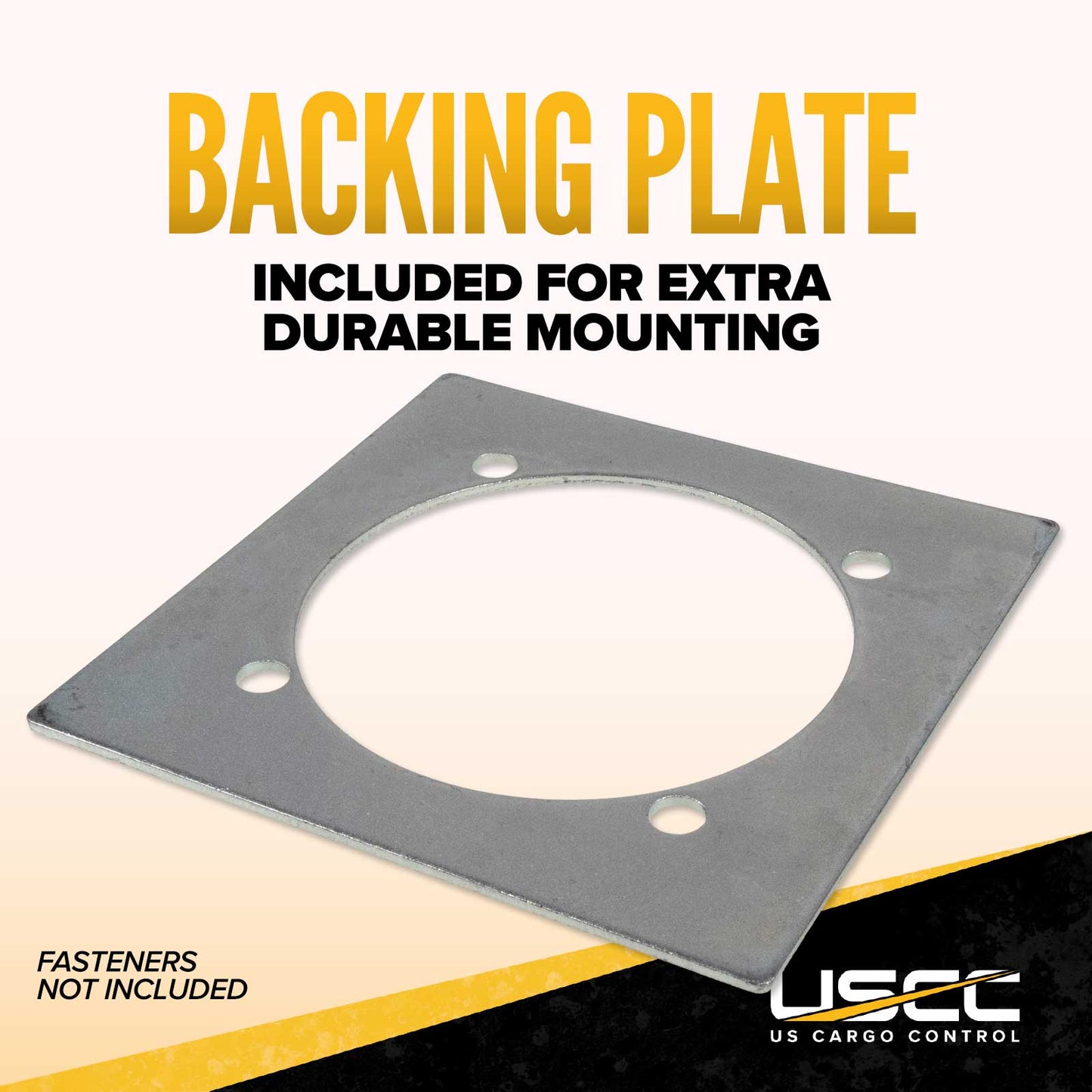 Bolt-On Recessed Swivel D-Ring Kit with Backing Plate - 6,000 lbs. BS